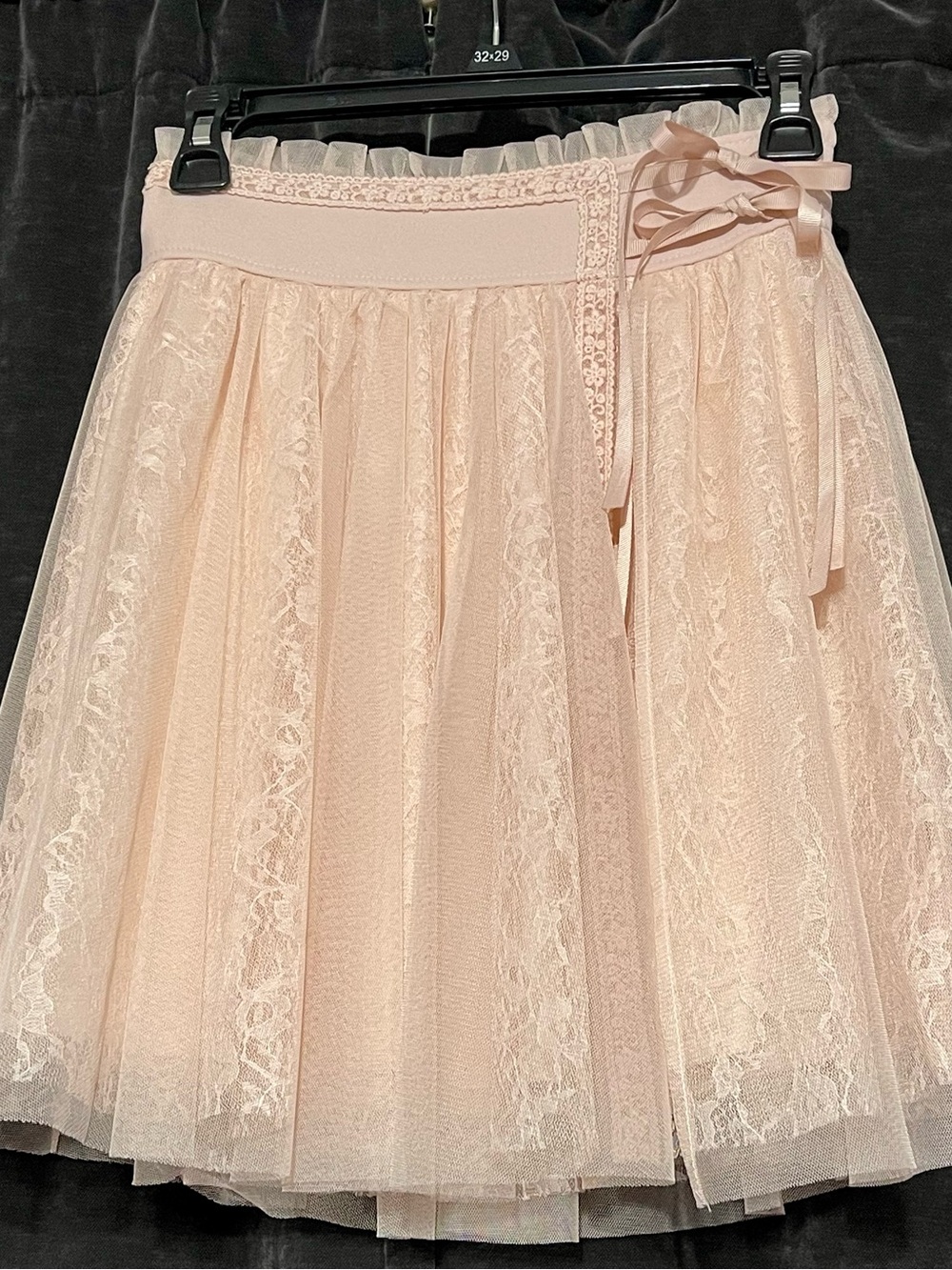 Liz Lisa Tulle and Lace Ballet Pink Midi Skirt